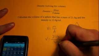 Determining Volume from Density and Mass [upl. by Sapphire]