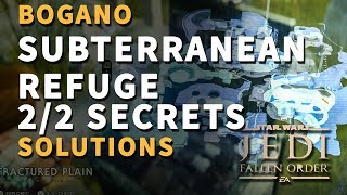 All Subterranean Refuge Secrets Locations Bogano Star Wars Jedi Fallen Order [upl. by Oona]