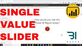 How to Create a Single Value Slider in Power BI [upl. by Gayner456]