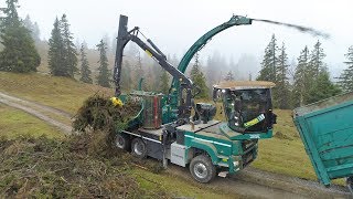 JENZ Chippertruck HEM 593 R Cobra bei Lener Hackgut in Tirol [upl. by Baxy511]