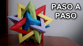 Tetraedro Intersectado De Origami ¡TUTORIAL FACIL  Intersecting Tetrahedra Origami [upl. by Onaicul]