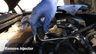 Ford Mondeo TDCI 20 Injector Removal [upl. by Robbyn569]