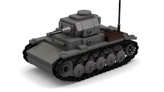 Lego WWII German Panzer II Tank Instructions [upl. by Nordgren898]