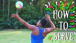 HOW TO OVERHAND SERVE FOR BEGINNERS [upl. by Noreik]