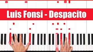 Despacito Piano  How to Play Luis Fonsi Despacito Piano Tutorial Easy Chords [upl. by Syman77]