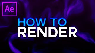 How To Properly Render MP4 Videos After Effects [upl. by Wing]