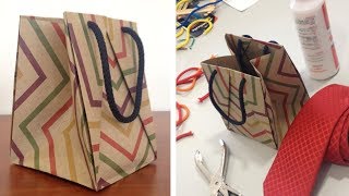 DIY Bolsa de Papel para Regalo craft  Fácil y rápido [upl. by Ailahk]