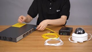 Application of PoE Gigabit RJ45 to SFP Media Converter  FS [upl. by Lorsung573]