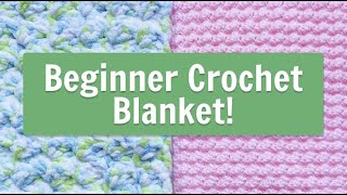 Beginner Crochet Blanket Pattern [upl. by Nayarb875]