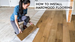 How To Install Hardwood Flooring For Beginners [upl. by Assilav631]