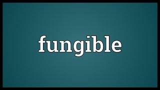 Fungible Meaning [upl. by Finlay941]