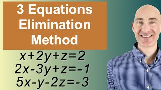 Solving Systems of 3 Equations Elimination [upl. by Riccio316]