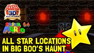 Super Mario 64 3D AllStars All Star Locations In Big Boos Haunt [upl. by Adorl]