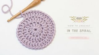 How To Crochet In The Spiral  Easy Tutorial by Hopeful Honey [upl. by Eiten63]