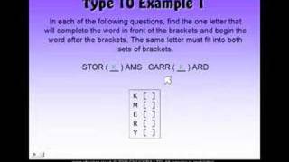 11 Plus Verbal Reasoning Type 10 [upl. by Ydennek]