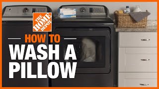 How to Wash a Pillow  Cleaning Tips  The Home Depot [upl. by Annaujat]