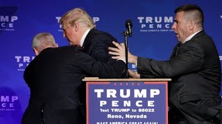 Donald Trump rushed off stage during rally in Nevada [upl. by Lanie]