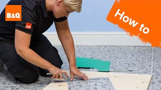 How to lay vinyl tiles amp carpet tiles part 3 tiling around obstacles [upl. by Donnelly803]