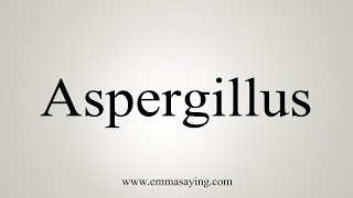 How To Say Aspergillus [upl. by Ivad]