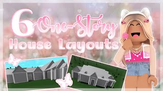 6 House Layouts One Story  Bloxburg [upl. by Farah]