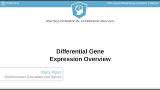 R Tutorial  Differential Gene Expression Overview [upl. by Lyrret]