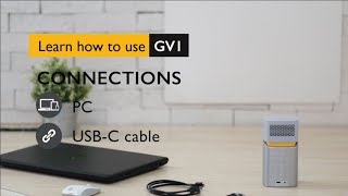 How to Connect with PC through USB C display port  BenQ GV1 Wireless Portable Projector [upl. by Yekcaj]