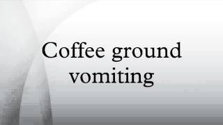 Coffee ground vomiting [upl. by Ydnerb]