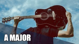 Upbeat Guitar Backing Track In A Major  Time [upl. by Yelrebma936]