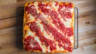 How To Make Perfect NY Sicilian Pizza in a Home Oven [upl. by Eniluqaj]