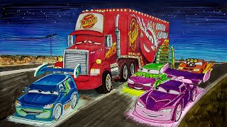 Draw CARS MACK HAULER and The Tuner Cars  Drawing and Coloring Pages  Tim Tim TV [upl. by Sakhuja]