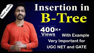 Lec101 Insertion in BTree with example in Hindi [upl. by Michaelina]