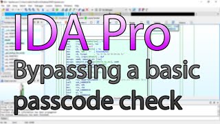 IDA Pro RE  Bypassing a basic passcode check [upl. by Elie471]