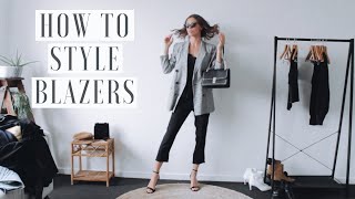 Blazer Outfit Ideas  How To Style Blazers 👟 1 BLAZER 9 OUTFITS [upl. by Ano]