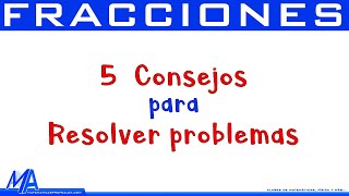 Problemas con Fracciones  5 Consejos [upl. by Maxma768]