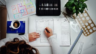 How to draw floor plans by hand [upl. by Ihsorih728]