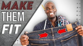 How To SLIM The Waist Of Your Jeans BEGINNER FRIENDLY [upl. by Menis]