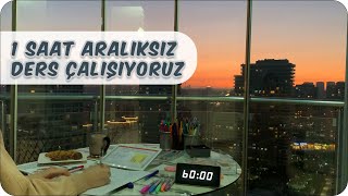 1 Saat Aralıksız Ders Çalış  Gün Batımı ve Motivasyon Artırıcı Müziklerle ✍🏻 [upl. by Arodasi]