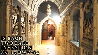 JS BACH  TWO PART INVENTION No 13 in A Minor BWV 784  St Josephs Chapel Ushaw [upl. by Cherie]