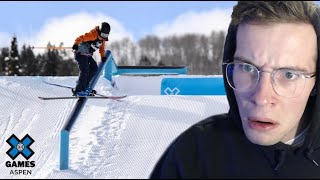 180lb Skier Reacts to X Games Slopestyle 2021 [upl. by Treblihp]