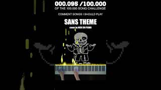 UNDERTALE SANS THEME PIANO 95 [upl. by Dopp]