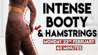 BOOTY amp HAMSTRINGS intense burn  40 minute Home Workout [upl. by Onaivatco190]