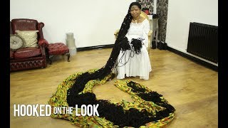 World’s Longest Dreadlocks Reach 110 FEET  HOOKED ON THE LOOK [upl. by Rehpatsirhc306]