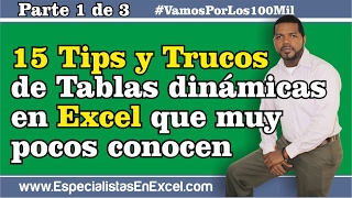 🃏15 Trucos y Tips de tablas dinamicas en excel que muy pocos conocen  Parte 1 de 3 curso excel [upl. by Ignacia]