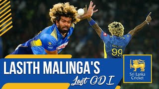 Lasith Malingas Last ODI  3 Wickets [upl. by Einnos]