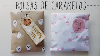 Cómo hacer bolsas de dulces Manualidades fáciles para Halloween [upl. by Kesia]