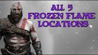 God of War  All Frozen flame locations Leviathan Axe upgrades [upl. by Norramic]