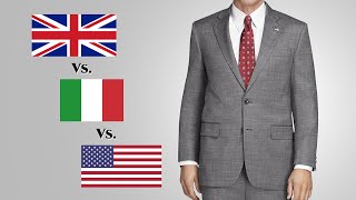 British vs Italian vs American  Suit Fashions amp Silhouettes [upl. by Issiah]