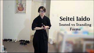 Seitei Iaido  Sitting vs Standing Forms katana training [upl. by Ytirahs]