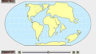 Pangea and Continental Drift 2 Animation [upl. by Bove489]