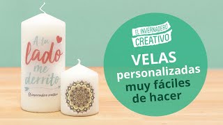 Cómo personalizar velas MUY FÁCIL  How to customize candles [upl. by Paxon971]